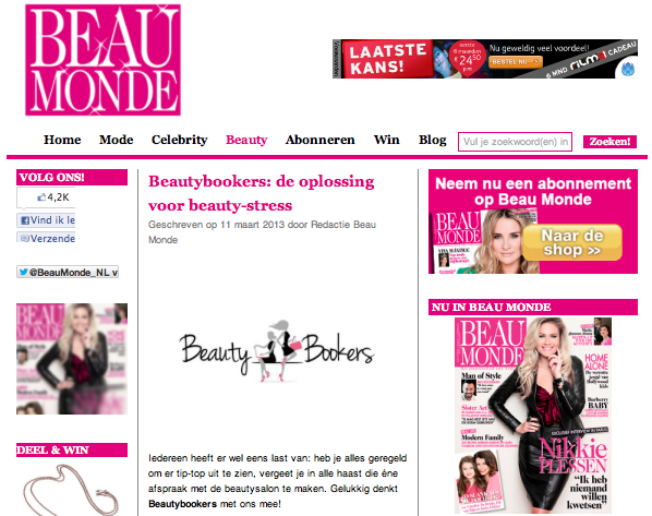 Beau Monde artikel